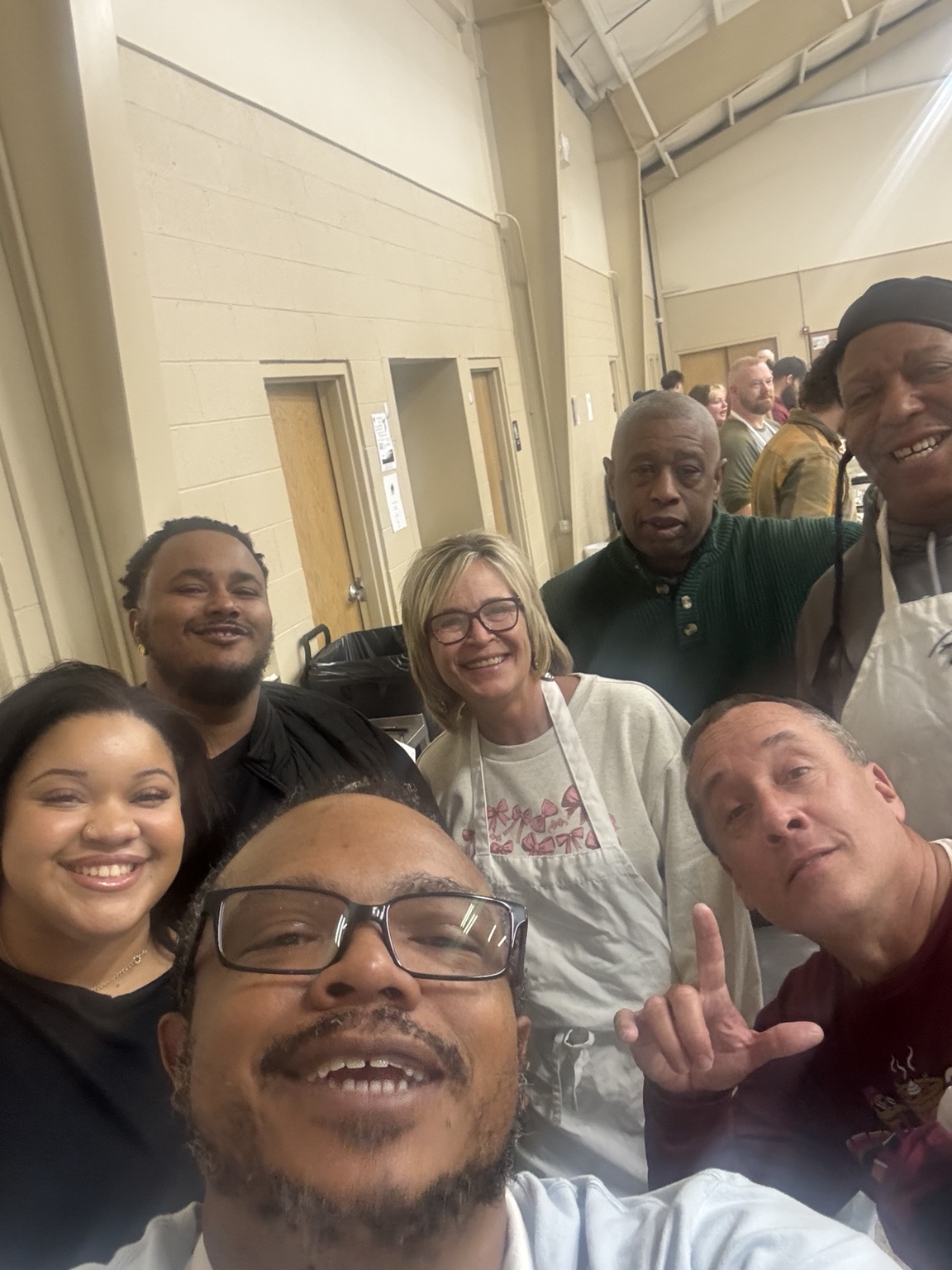 Community members smiling together