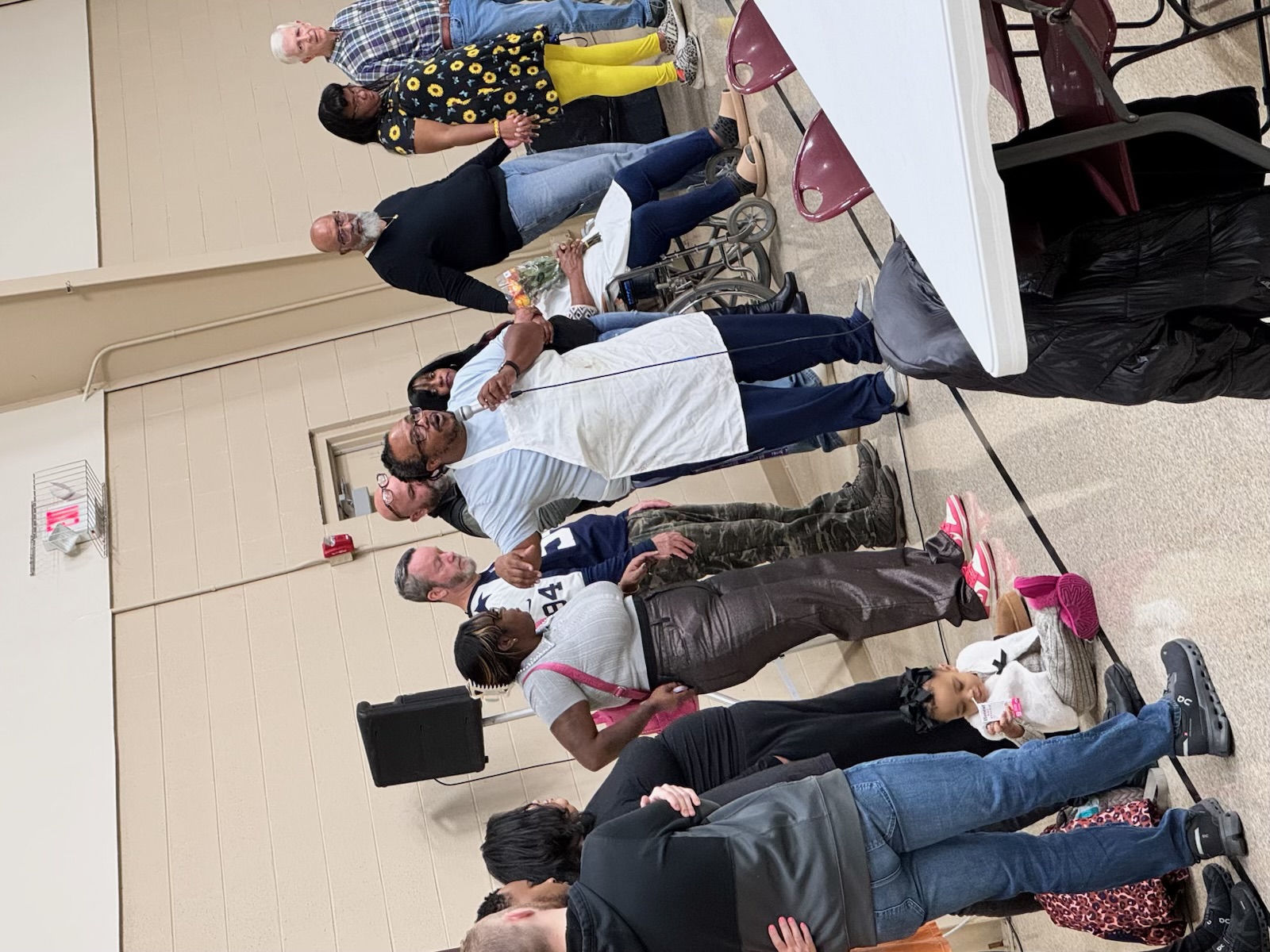 Pastor Brad welcoming the Community Thanksgiving room